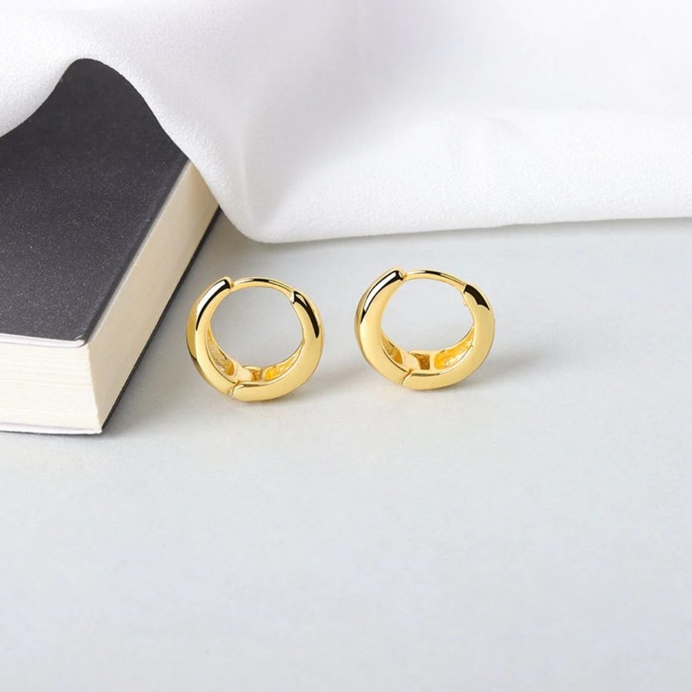 *NEW 925 Sterling Silver Round Hoop Earrings - Picture 3 of 7